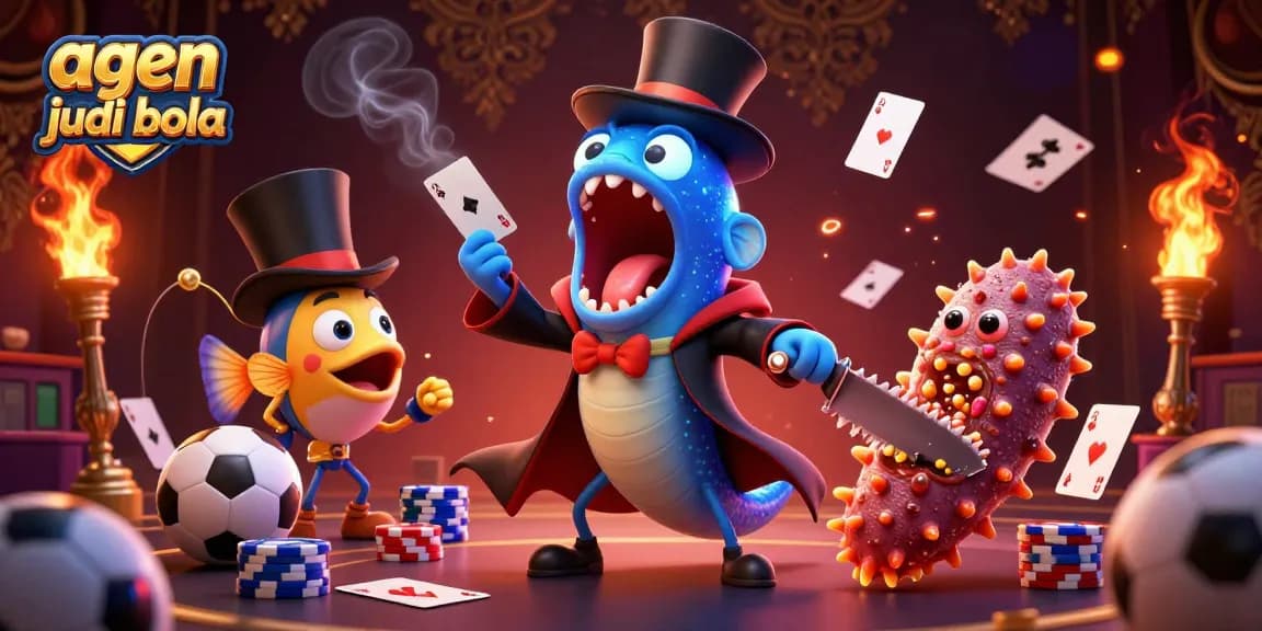 Engage with agen judi bola in an exciting deep-sea casino illustration featuring underwater casino elements.