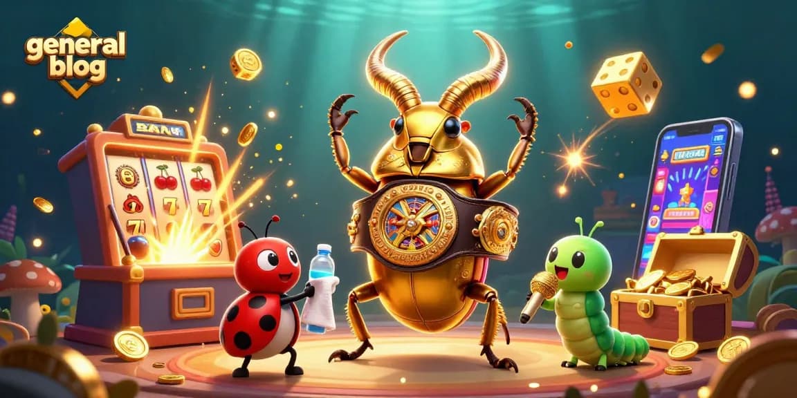 Engage with the thrilling world of gaming at the general blog's vibrant casino scene illustration.
