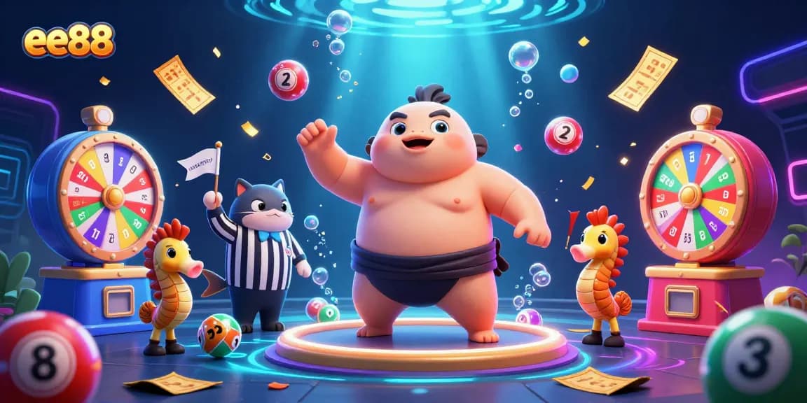 Engage with exciting games at ee88, featuring dynamic underwater scenes and casino elements.