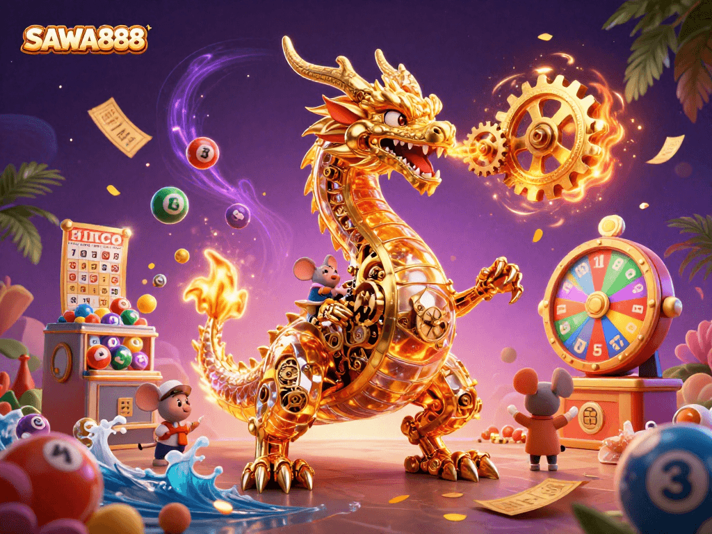 Experience thrilling gameplay with SAWA888's vibrant lottery scene featuring dynamic elements and exciting visuals.