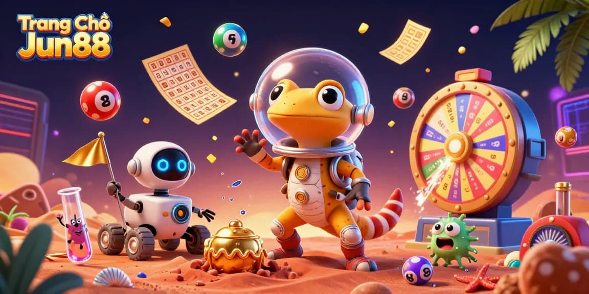 Join the excitement at Trang Chủ Jun88 with a vibrant Martian theme showcasing dynamic casino elements.