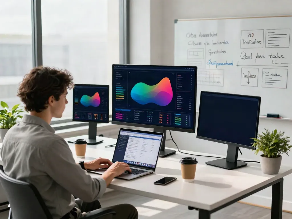Professional workspace illustrating instant indexing strategies in a modern office.