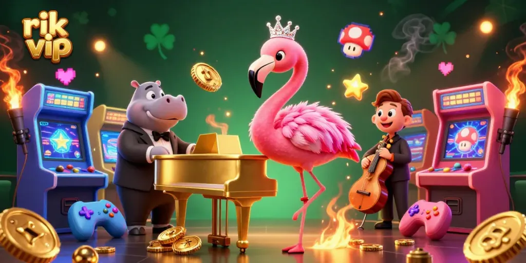 Experience thrilling gameplay at rik vip with vibrant characters and casino elements.