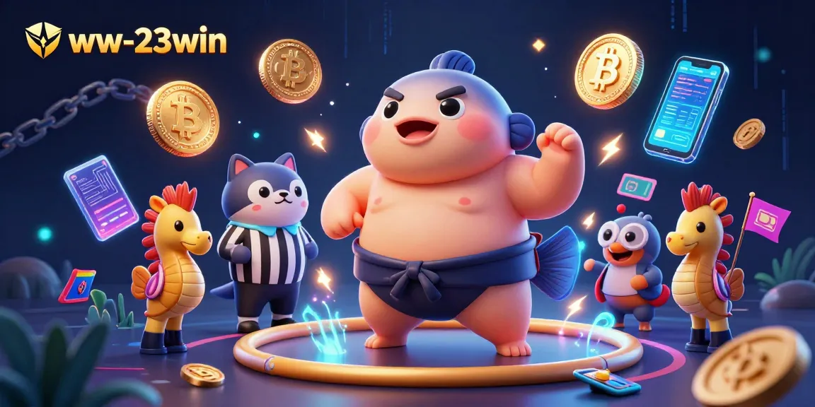 Engage with ww-23win's dynamic underwater casino featuring a sumo fugu and catfish referee.