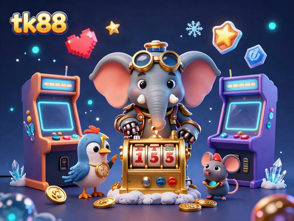 Spin the golden slot machine for jackpot excitement at tk88 with vibrant gaming elements.