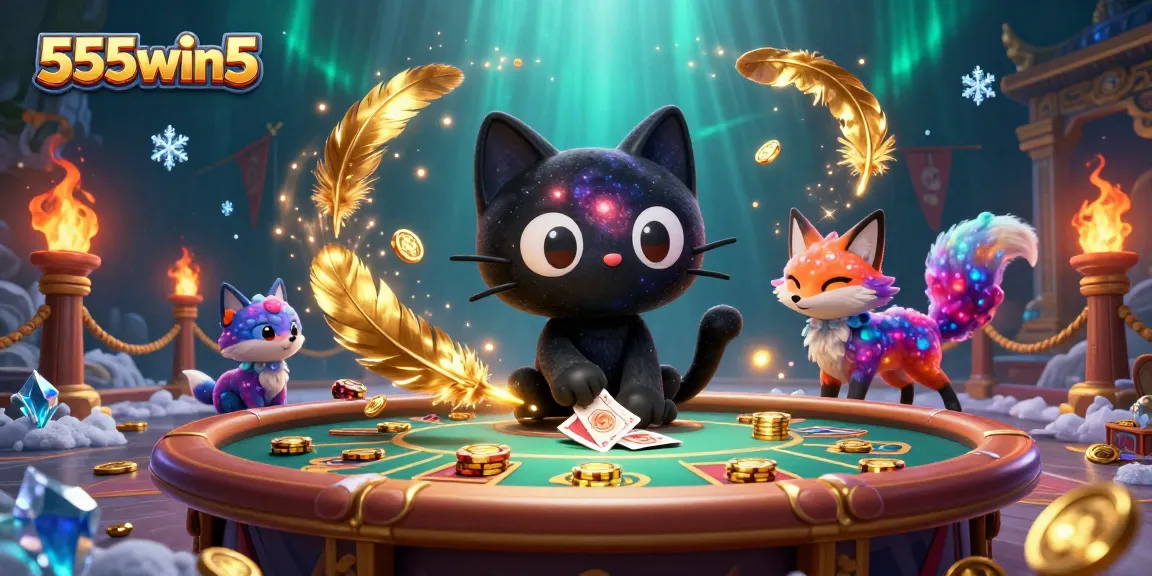 Engage in thrilling gameplay with 555win5 at a cosmic casino with unique characters.