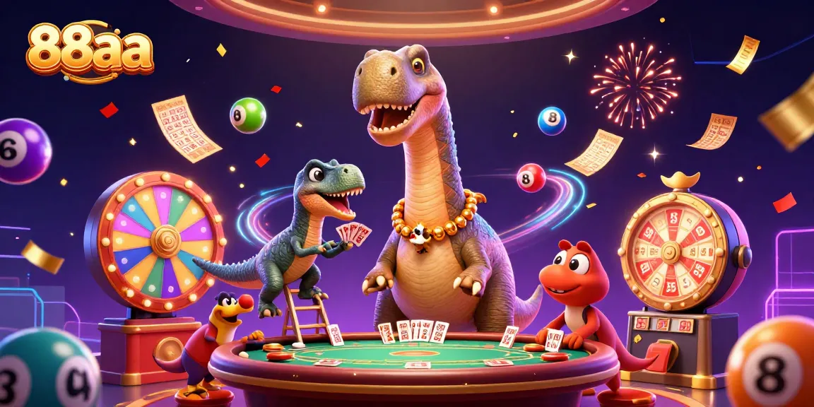 Experience thrilling wins with 88aa in a vibrant casino scene featuring dynamic lottery elements.