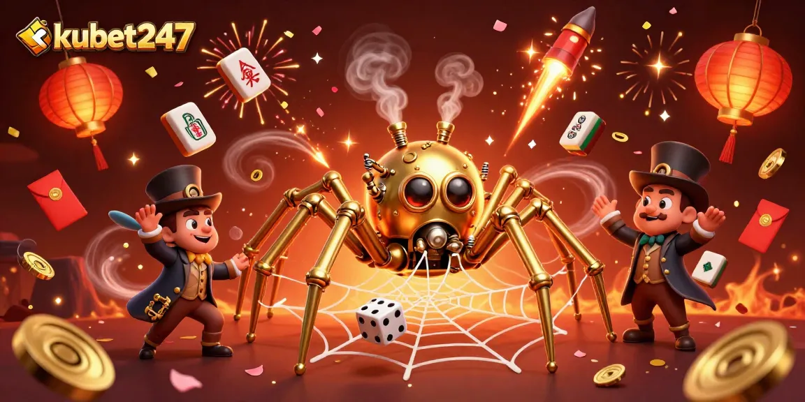 Experience winning moments with kubet247's vibrant casino adventure illustration featuring steampunk elements.